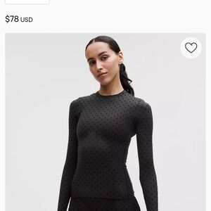 Lululemon POLKA FLOCK Wundermost Ultra-Soft Crewneck Long Sleeve Shirt  Small